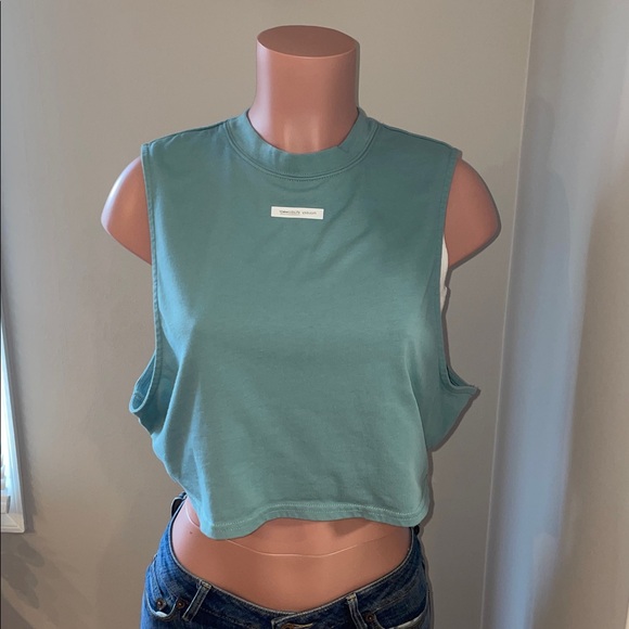 Moussy Studiowear LAYERED CROP N/S TOPS - Picture 1 of 6